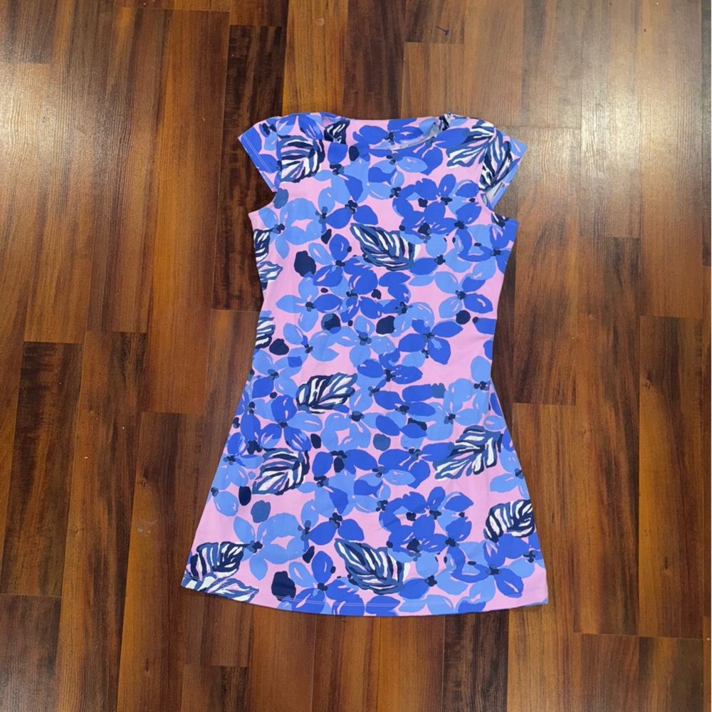 MAHI GOLD Blue and Pink Floral Mini Dress